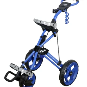 An unfolded Rovic RV3J Junior Trolley in Blue