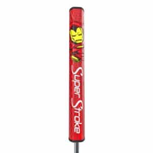 Superstroke Zenergy Tour 2.0 golf grip, with a marvel Iron Man inspired design.