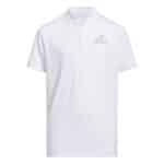 White HEAT.RDY Sport Collar Polo Shirt Kids Front