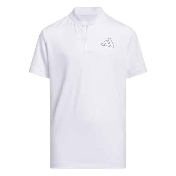 White HEAT.RDY Sport Collar Polo Shirt Kids Front